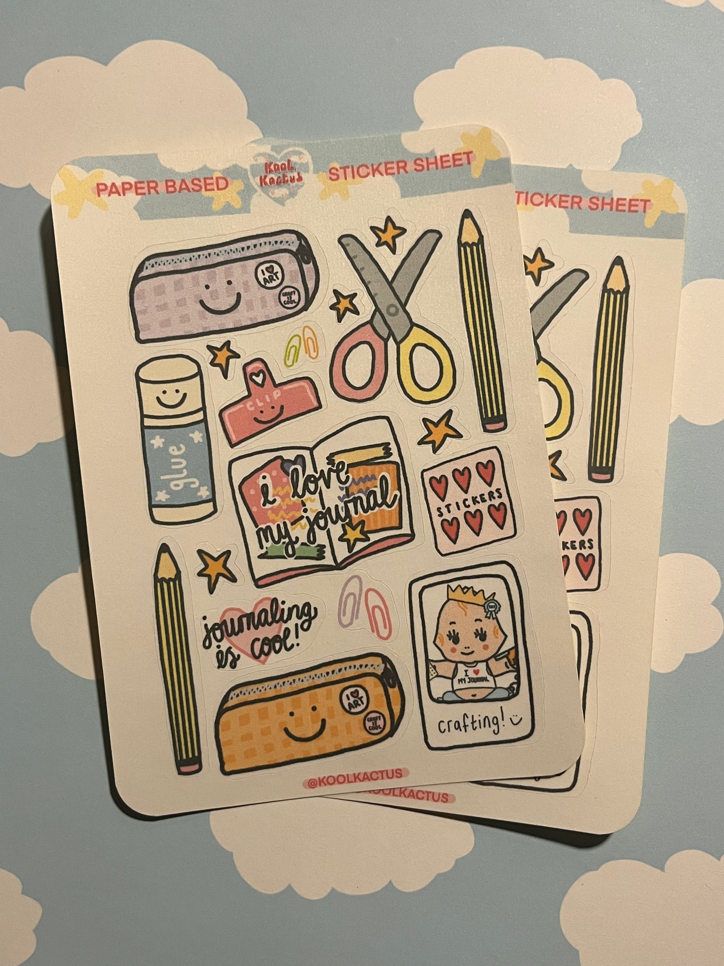 Journalling - Matte Paper Sticker Sheet A5