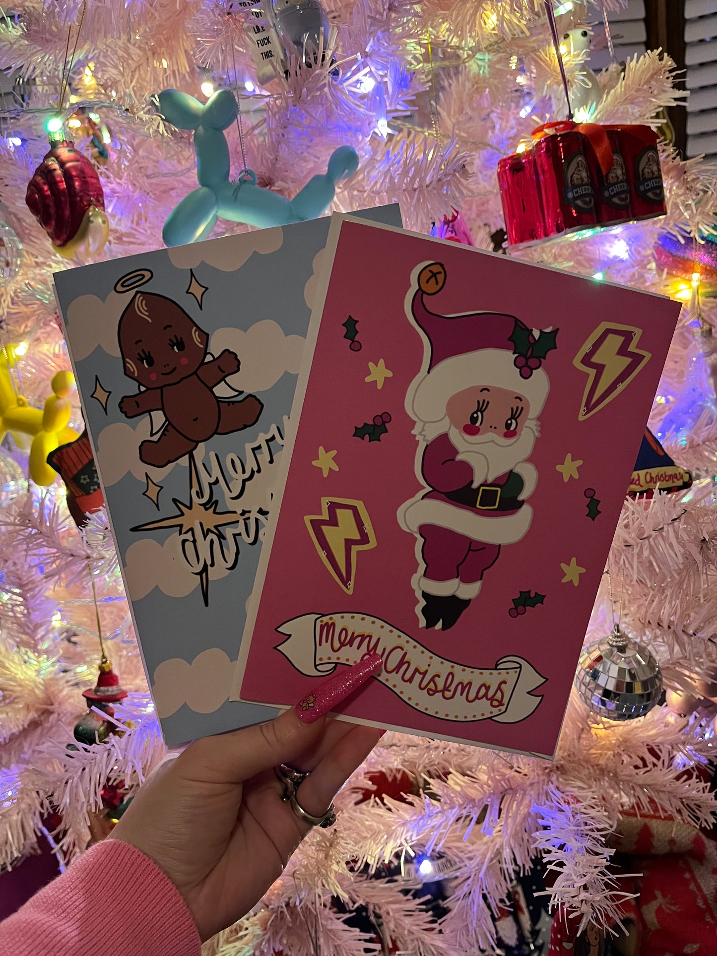 Kitsch Santa Christmas Card