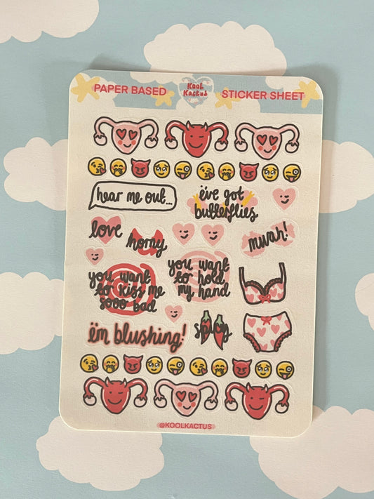 Spicy Romance - Matte Paper Sticker Sheet A5