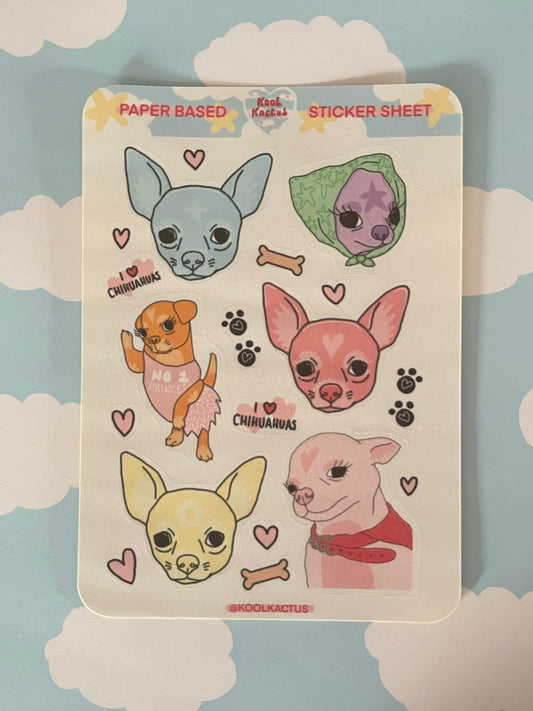 Chihuahuas - Matte Paper Sticker Sheet A5