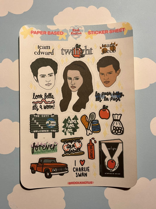 Twilight - Matte Paper Sticker Sheet A5