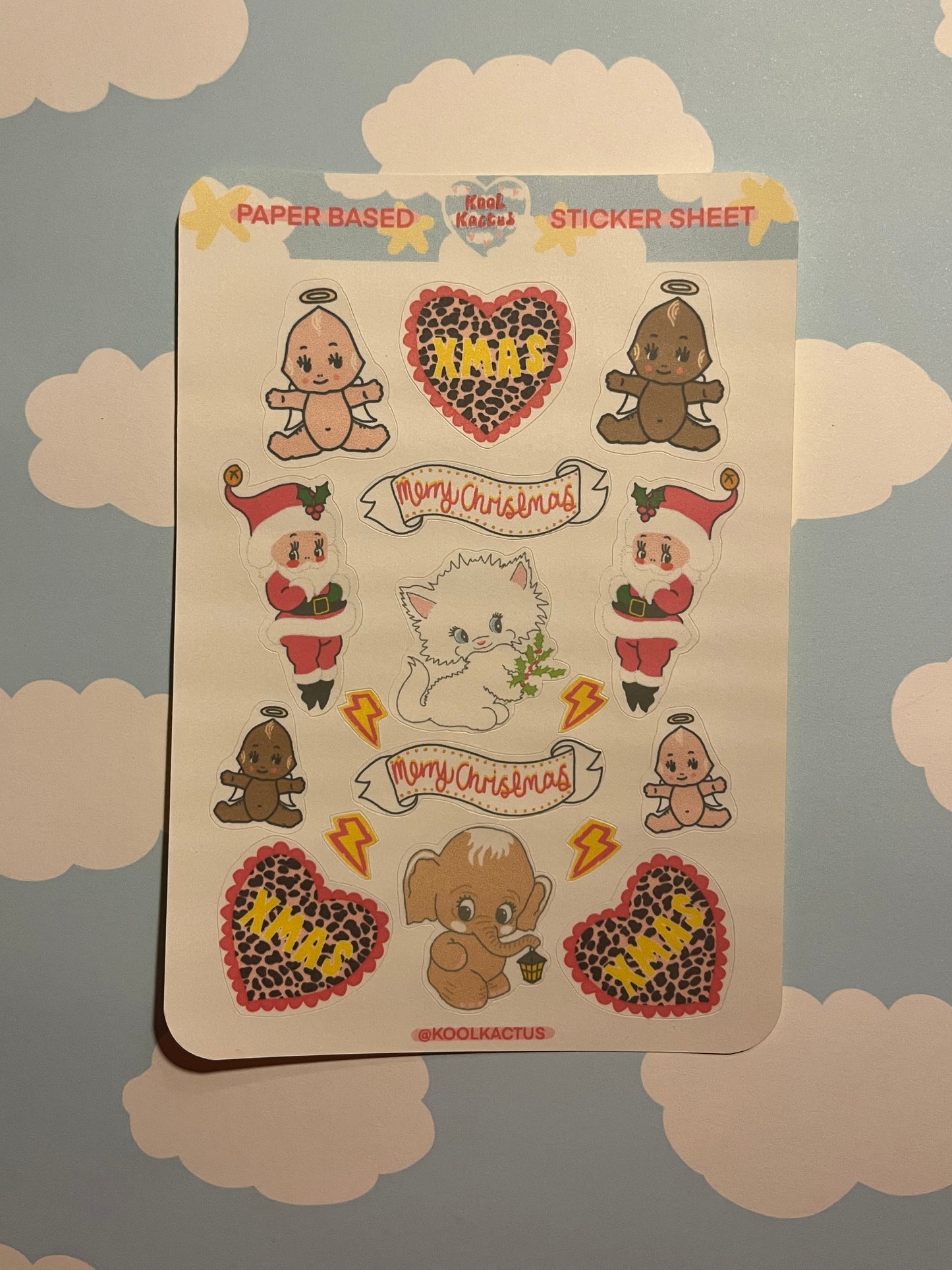 Kitsch Christmas - Matte Paper Sticker Sheet A5
