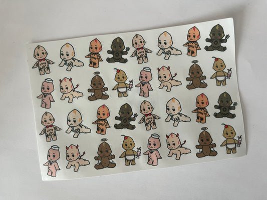 Tattooed Kewpies Mini Sticker Sheet