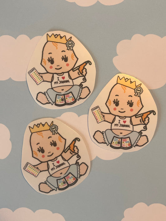 Journalling Kewpie - Vinyl Waterproof Sticker