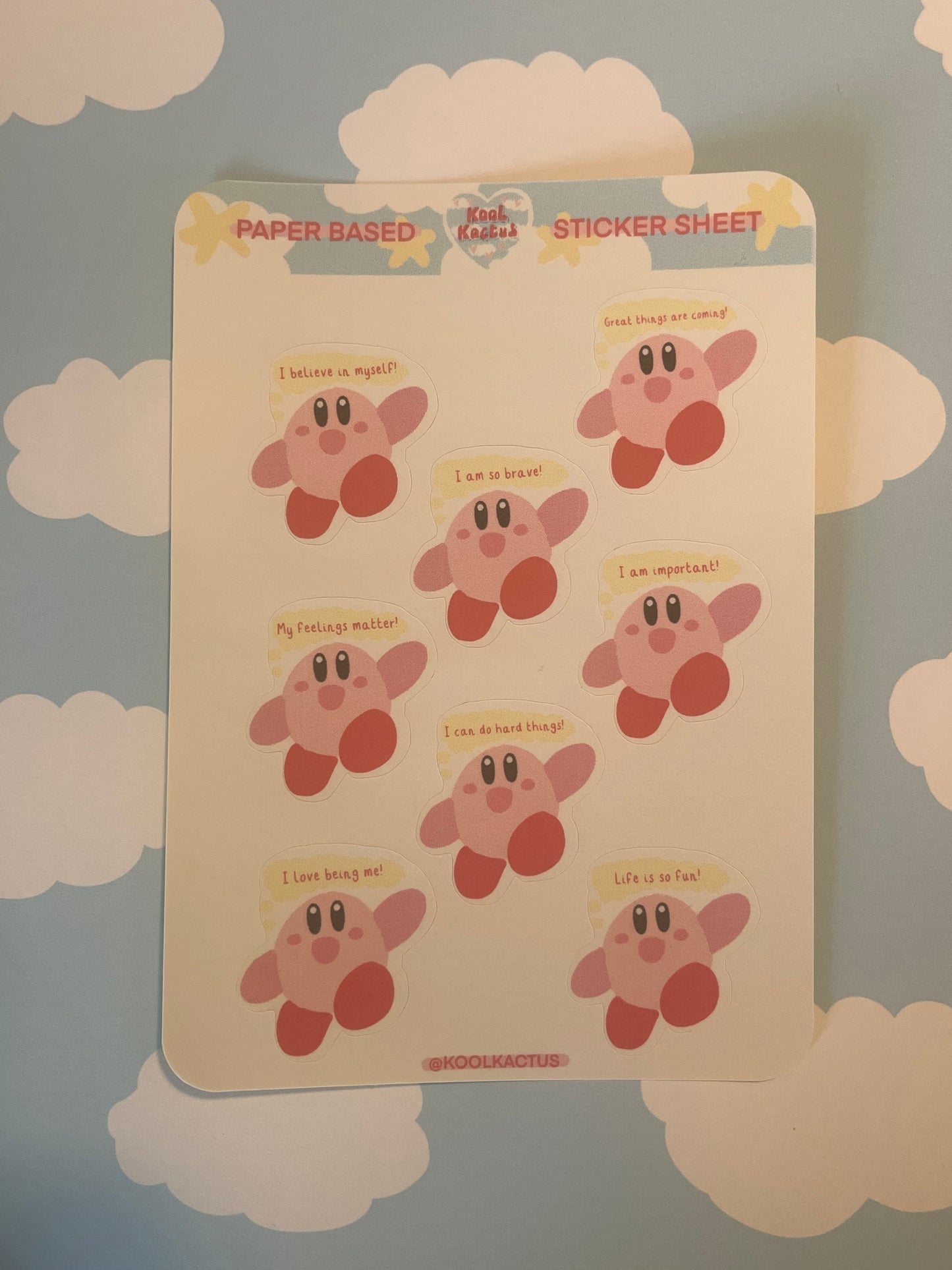 Affirmations - Matte Paper Sticker Sheet A5