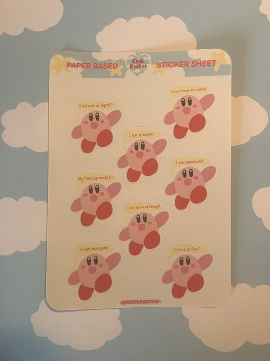 Affirmations - Matte Paper Sticker Sheet A5