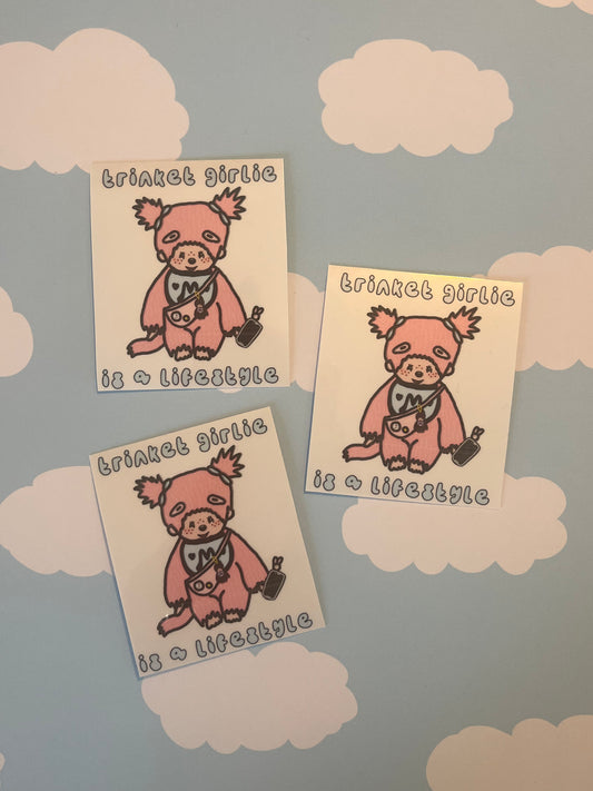 Trinket Girlie is a Lifestyle - Vinyl Waterproof Sticker