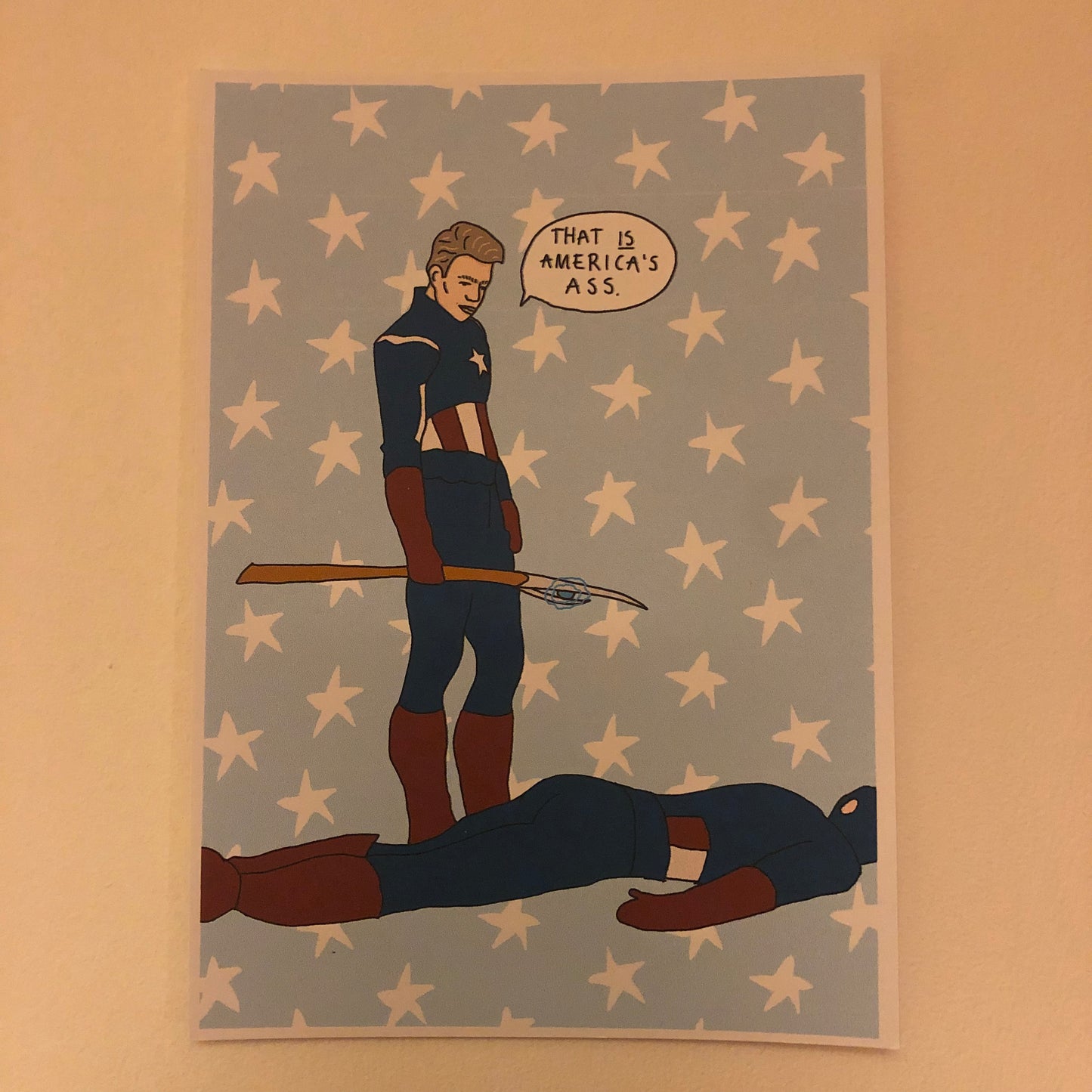 Captain America A5 Print