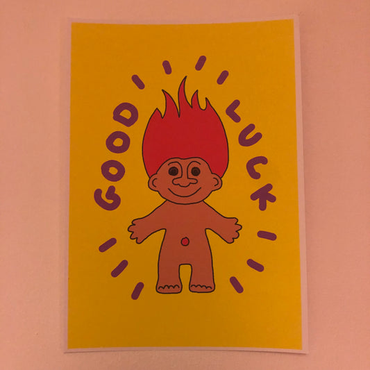 Good Luck Trolls A5 Print