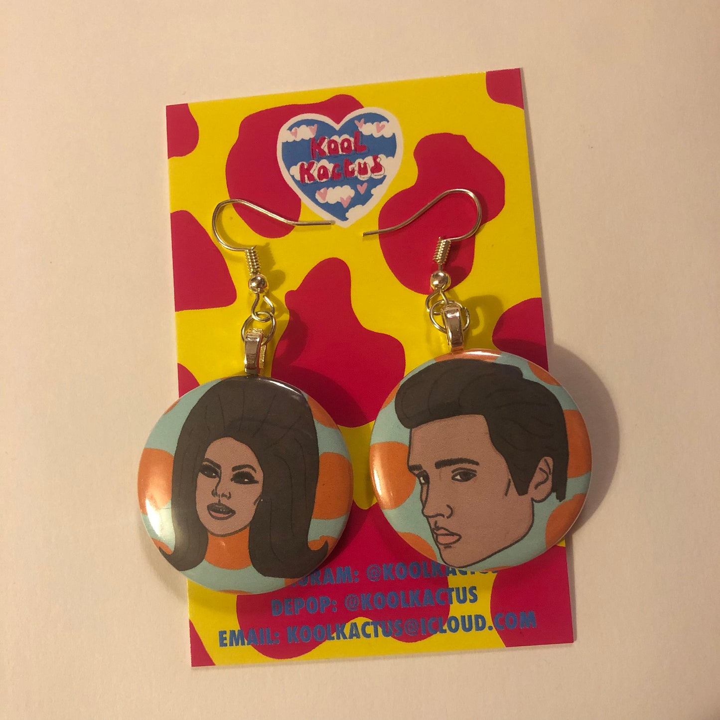 Elvis and Priscilla Earrings