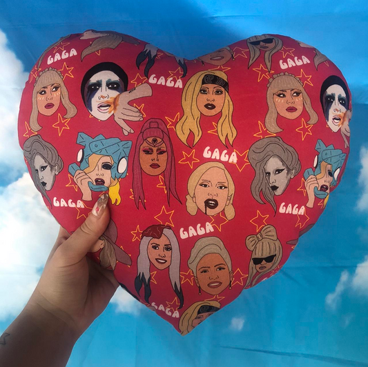 Lady Gaga Heart Pillow